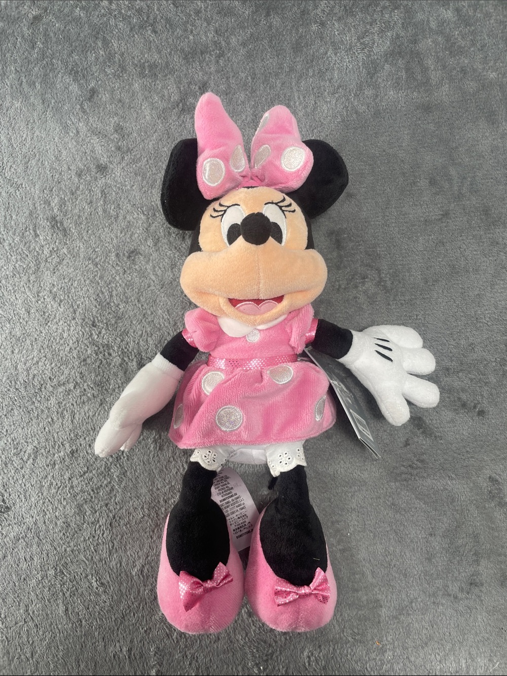 Disney Pink Minnie Mouse Plush Doll with Polka-Dot Bow